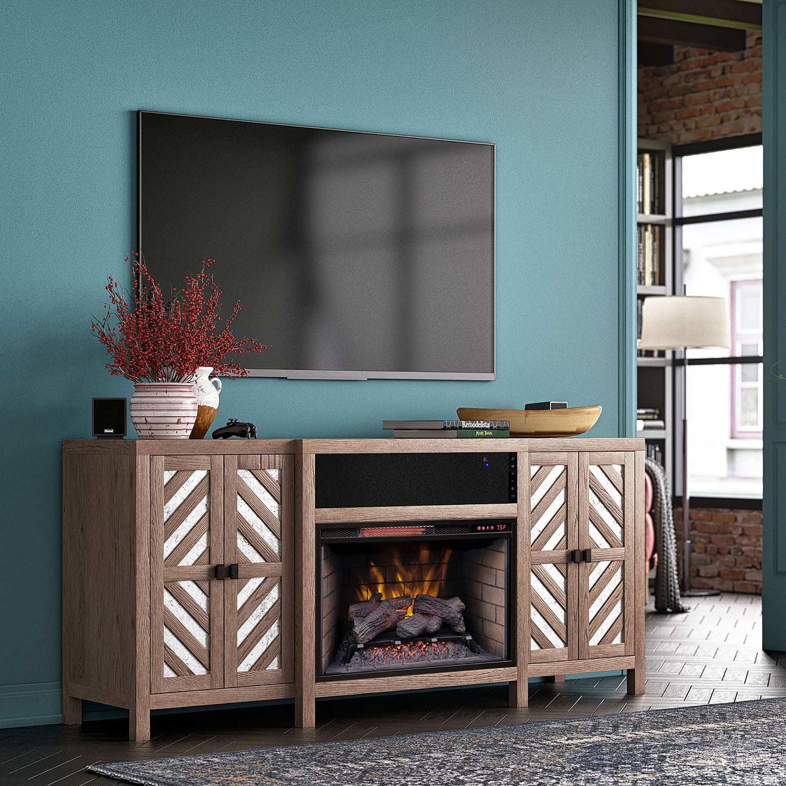 Electric Fireplace TV Stands with Bluetooth®