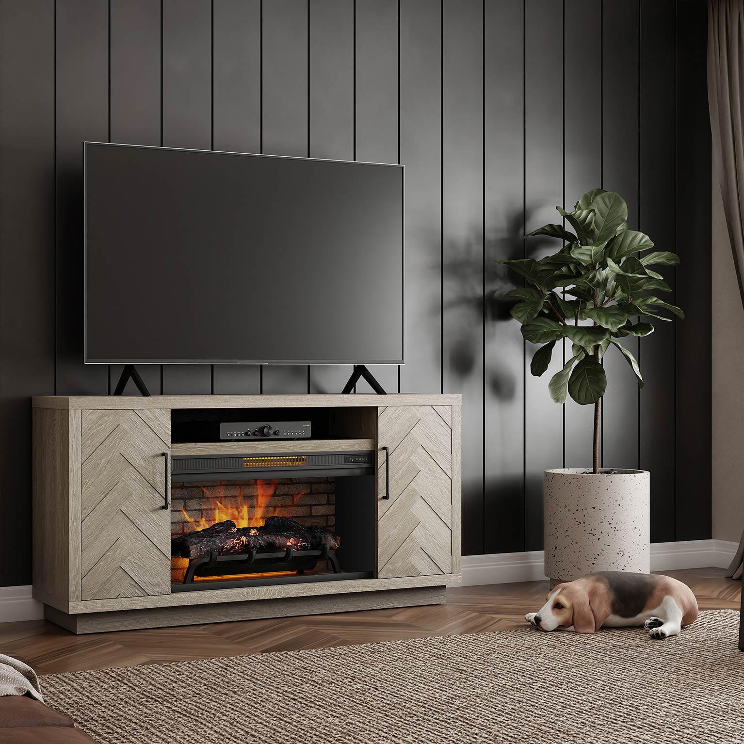 Electric Fireplace TV Stands with Bluetooth®